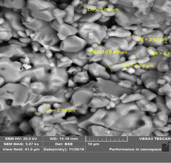 氧化铝供料道耐火砖-基质SEM